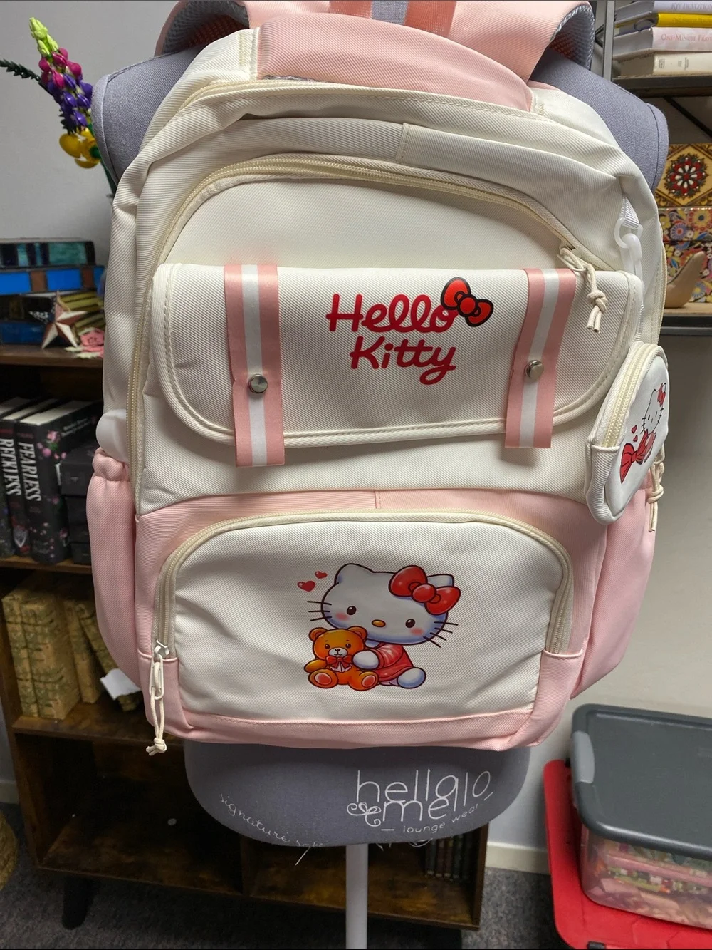 Hello Kitty Cream and Pink Backpack. New